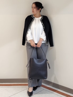 「Reflect（リフレクト）のアイテム（トップス）」を使った、FMさん（レディース・155cm）の秋コーディネート