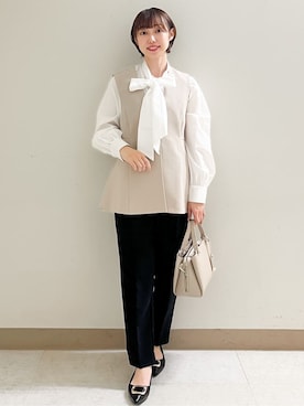 「index（インデックス）のアイテム（トップス）」を使った、あかねさん（レディース・158cm）の春コーディネート