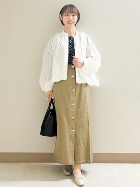 「OPAQUE.CLIP（オペークドットクリップ）のアイテム（バッグ）」を使った、あかねさん（レディース・158cm）の春コーディネート