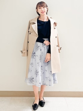 「index（インデックス）のアイテム（ジャケット/アウター）」を使った、あかねさん（レディース・158cm）の冬コーディネート