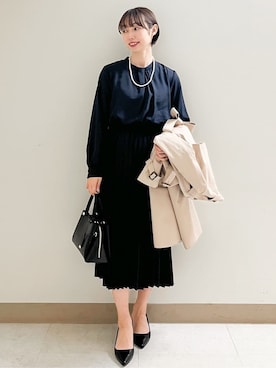 「THE SHOP TK （ザ ショップ ティーケー ）のアイテム」を使った、あかねさん（レディース・158cm）の冬コーディネート