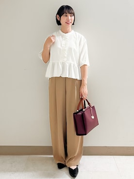 「OPAQUE.CLIP（オペークドットクリップ）のアイテム」を使った、あかねさん（レディース・158cm）の夏コーディネート