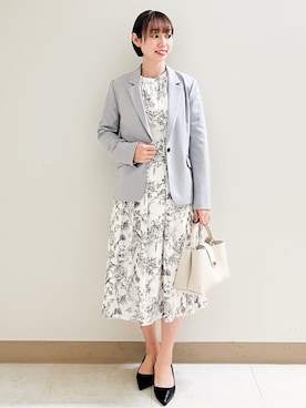 「index（インデックス）のアイテム（テーラードジャケット）」を使った、あかねさん（レディース・158cm）の春コーディネート