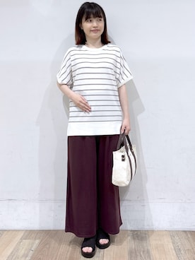 「Lee（リー）のアイテム（トートバッグ）」を使った、るーさん（レディース・158cm）の夏コーディネート