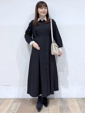 「THE SHOP TK （ザ ショップ ティーケー ）のアイテム」を使った、るーさん（レディース・158cm）の冬コーディネート