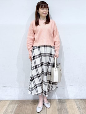 「HusHusH（ハッシュアッシュ）のアイテム（パンツ）」を使った、るーさん（レディース・158cm）の冬コーディネート