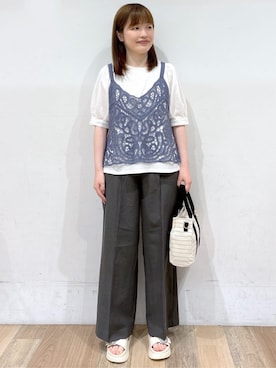 「Lee（リー）のアイテム（バッグ）」を使った、るーさん（レディース・158cm）の春コーディネート