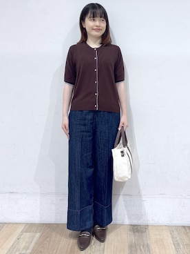 「Lee（リー）のアイテム（バッグ）」を使った、るーさん（レディース・158cm）の秋コーディネート