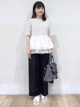 「grove（グローブ）のアイテム」を使った、るーさん（レディース・158cm）の夏コーディネート
