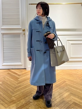 「アイテム（ダッフルコート）」を使った、つじ まこさん（レディース・150cm）の冬コーディネート