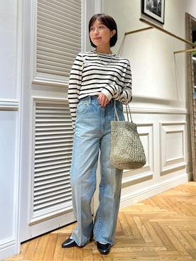「NE QUITTEZ PAS!（ヌキテパ）のアイテム」を使った、つじ まこさん（レディース・150cm）の春コーディネート