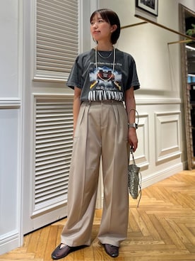 「NE QUITTEZ PAS!（ヌキテパ）のアイテム」を使った、つじ まこさん（レディース・150cm）の春コーディネート