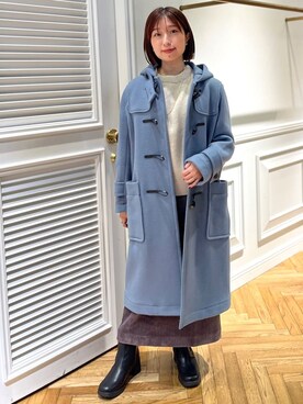 「アイテム（ダッフルコート）」を使った、つじ まこさん（レディース・150cm）の秋コーディネート