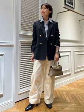 「AULENTTI（オウレンティ）のアイテム」を使った、つじ まこさん（レディース・150cm）の春コーディネート