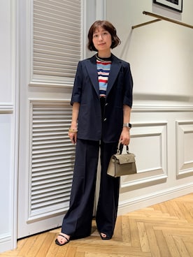 「AULENTTI（オウレンティ）のアイテム」を使った、つじ まこさん（レディース・150cm）の春コーディネート