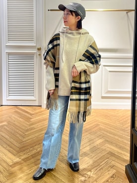 「TWEED MILL（ツイードミル）のアイテム」を使った、つじ まこさん（レディース・150cm）の秋コーディネート