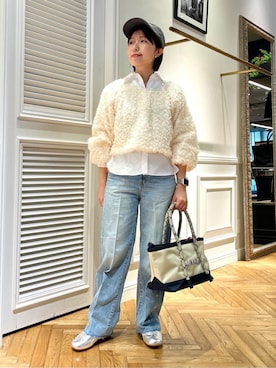 「NOMADIS（ノマディス）のアイテム」を使った、つじ まこさん（レディース・150cm）の冬コーディネート