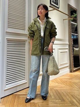 「NE QUITTEZ PAS!（ヌキテパ）のアイテム」を使った、つじ まこさん（レディース・150cm）の春コーディネート