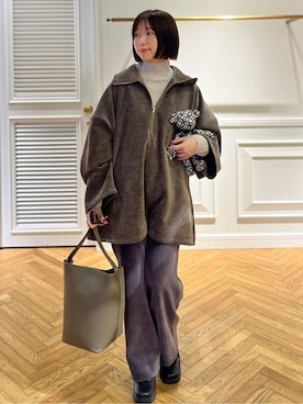 「PROVOKE （プロヴォーク）のアイテム」を使った、つじ まこさん（レディース・150cm）の冬コーディネート