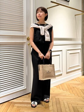 「DRESSTERIOR（ドレステリア）のアイテム（サロペット/オーバーオール）」を使った、つじ まこさん（レディース・150cm）の春コーディネート