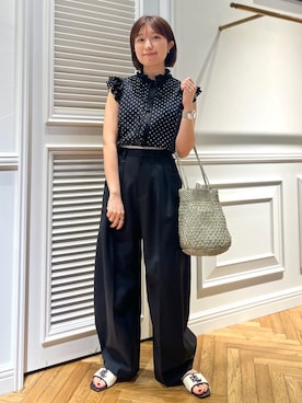 「NE QUITTEZ PAS!（ヌキテパ）のアイテム」を使った、つじ まこさん（レディース・150cm）の春コーディネート