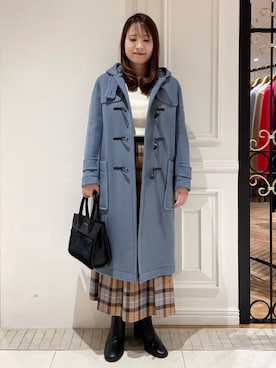 「アイテム（ダッフルコート）」を使った、minowaさん（レディース・156cm）の秋コーディネート