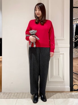 「アイテム（おもちゃ、ベージュ系）」を使った、minowaさん（レディース・156cm）の冬コーディネート