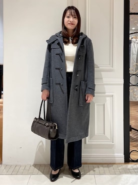 「アイテム（ダッフルコート）」を使った、minowaさん（レディース・156cm）の秋コーディネート