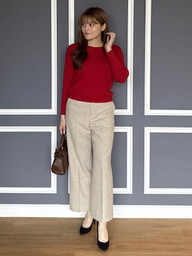 「COUP DE CHANCE（クードシャンス）のアイテム」を使った、sayaさん（レディース・166cm）の秋コーディネート
