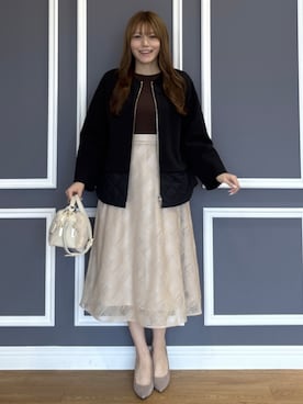 「COUP DE CHANCE（クードシャンス）のアイテム」を使った、sayaさん（レディース・166cm）の秋コーディネート