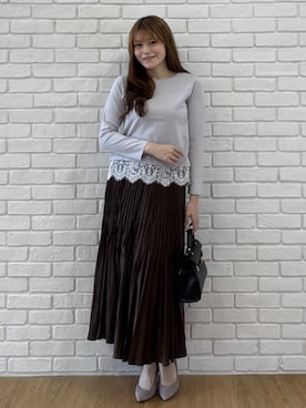「COUP DE CHANCE（クードシャンス）のアイテム」を使った、sayaさん（レディース・166cm）の秋コーディネート