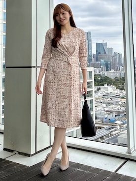 「COUP DE CHANCE（クードシャンス）のアイテム（ショルダーバッグ）」を使った、sayaさん（レディース・166cm）の夏コーディネート