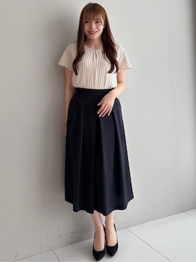 「HusHusH（ハッシュアッシュ）のアイテム（パンツ）」を使った、sayaさん（レディース・166cm）の春コーディネート