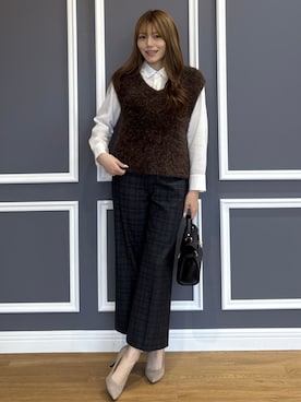 「COUP DE CHANCE（クードシャンス）のアイテム」を使った、sayaさん（レディース・166cm）の秋コーディネート