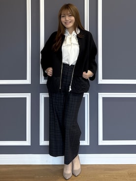「COUP DE CHANCE（クードシャンス）のアイテム」を使った、sayaさん（レディース・166cm）の秋コーディネート