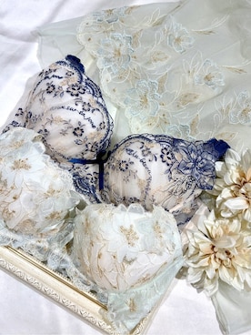 「Risa Magli（リサマリ）のリカルダ ブラジャー (B-C) ＜D Make Type＞（ブラジャー、グリーン系）」を使った、rie19000715さん（レディース）の冬コーディネート