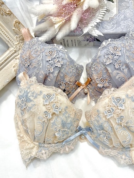 「Risa Magli（リサマリ）のカタリーナ ブラジャー (B-C) ＜V Make Type＞（ブラジャー、ホワイト系）」を使った、rie19000715さん（レディース）の春コーディネート
