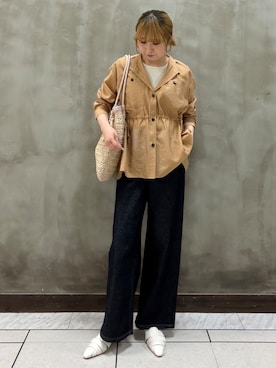 「SOMETHING（サムシング）のアイテム（パンツ）」を使った、maiさん（レディース・163cm）の春コーディネート