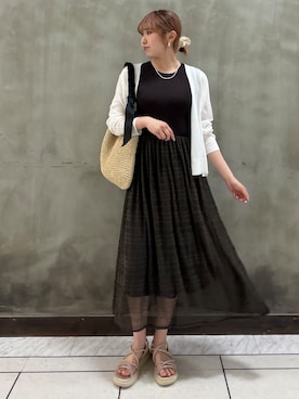 「Sunauna（スーナウーナ）のアイテム」を使った、maiさん（レディース・163cm）の春コーディネート