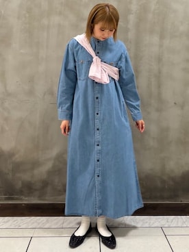 「Lee（リー）のアイテム（ワンピース/ドレス）」を使った、maiさん（レディース・163cm）の春コーディネート