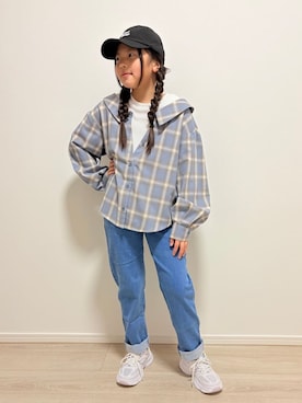 「アイテム（帽子）」を使った、YUMIさん（キッズ・130cm）の冬コーディネート