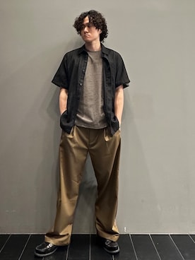 「THE SHOP TK （ザ ショップ ティーケー ）のアイテム（シャツ/ブラウス）」を使った、SHUさん（メンズ・169cm）の夏コーディネート