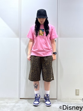 「XLARGE（エクストララージ）のLOOSE EASY SHORT PANTS（その他パンツ、その他）」を使った、reiaさん（レディース・173cm）の夏コーディネート