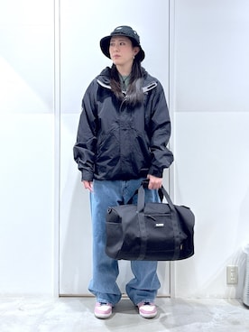 「XLARGE（エクストララージ）のアイテム（帽子）」を使った、reiaさん（レディース・173cm）の春コーディネート
