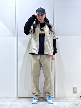 「XLARGE（エクストララージ）のアイテム（キャップ）」を使った、reiaさん（レディース・173cm）の春コーディネート