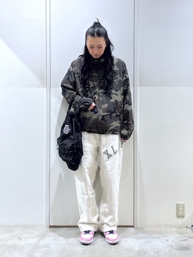 「アイテム（ナイロンジャケット、その他）」を使った、reiaさん（レディース・173cm）の秋コーディネート