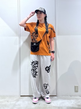 「XLARGE（エクストララージ）のアイテム」を使った、reiaさん（レディース・173cm）の夏コーディネート