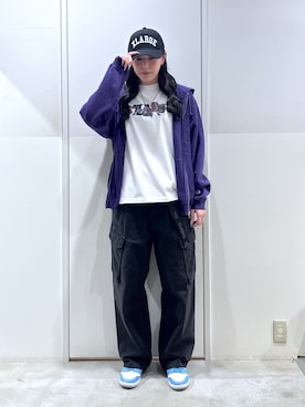 「XLARGE（エクストララージ）のアイテム（帽子）」を使った、reiaさん（レディース・173cm）の春コーディネート