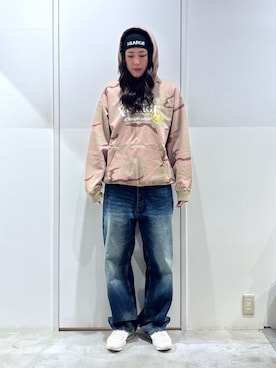 「XLARGE（エクストララージ）のアイテム」を使った、reiaさん（レディース・173cm）の春コーディネート