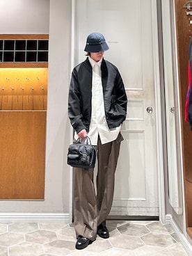 「アイテム（MA-1）」を使った、uto08さん（メンズ・174cm）の春コーディネート